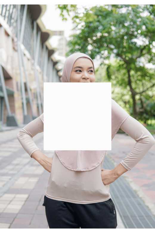Tasya Hijab Sporty Cream